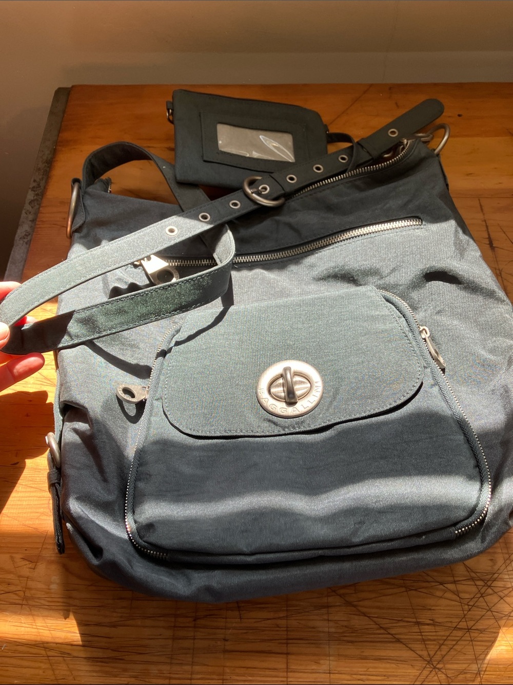 Baggallini grey Crossbody Messenger Bag, new without tags